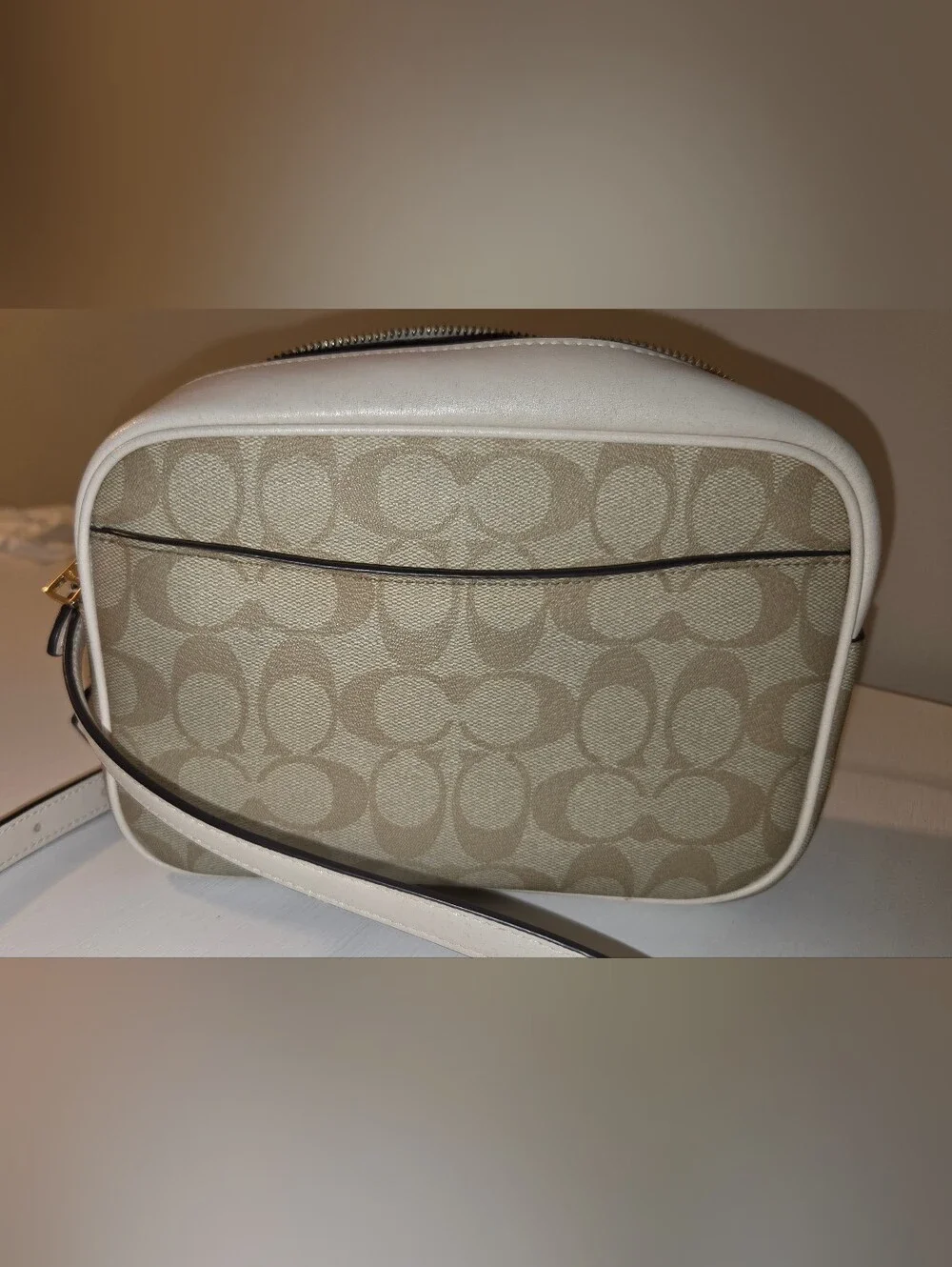 Coach Jamie Camera Bag Signature Canvas Light Khaki Chalk - Great Condition